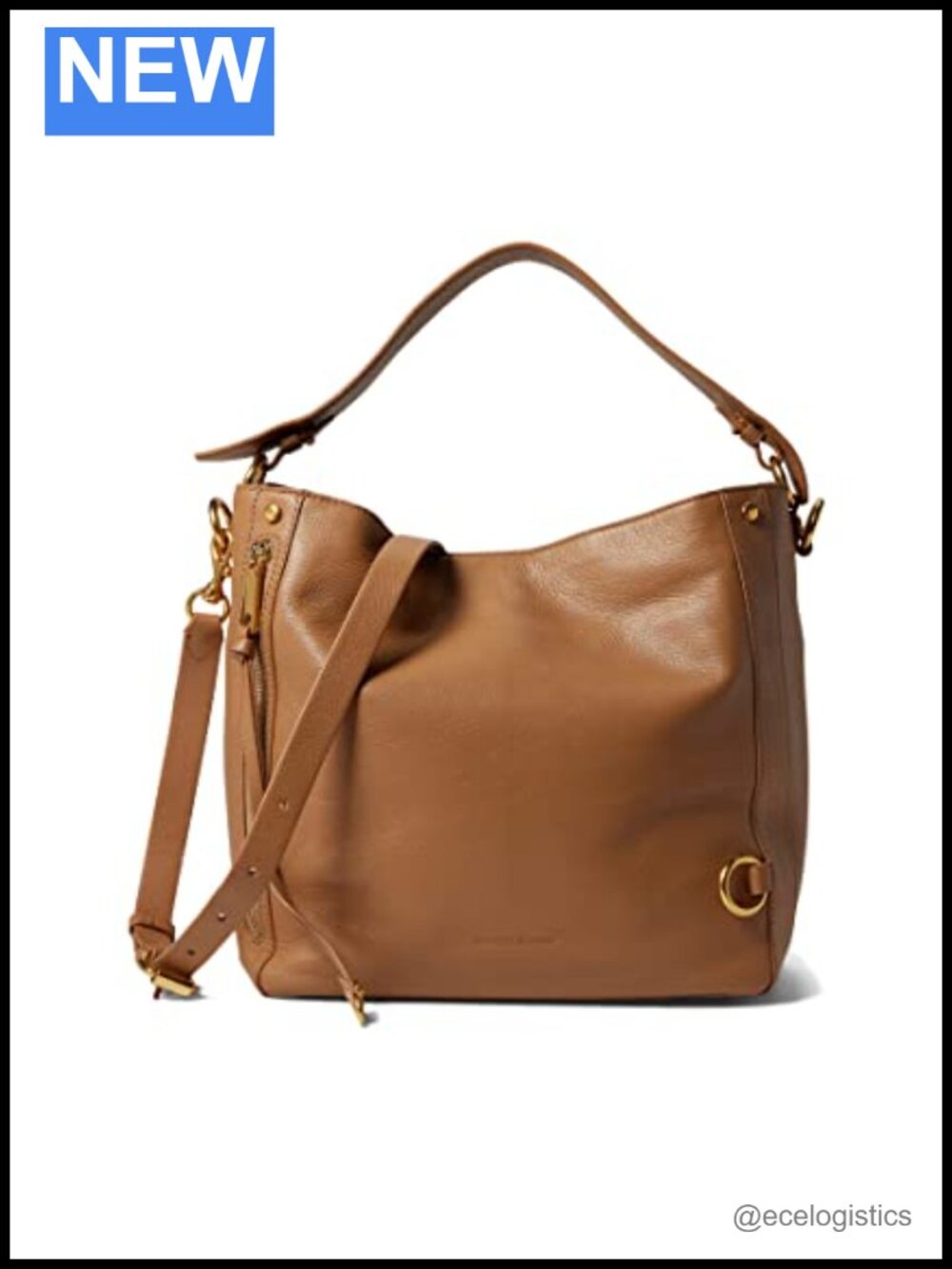 Leather Hobo Bag with Adjustable Shoulder Strap